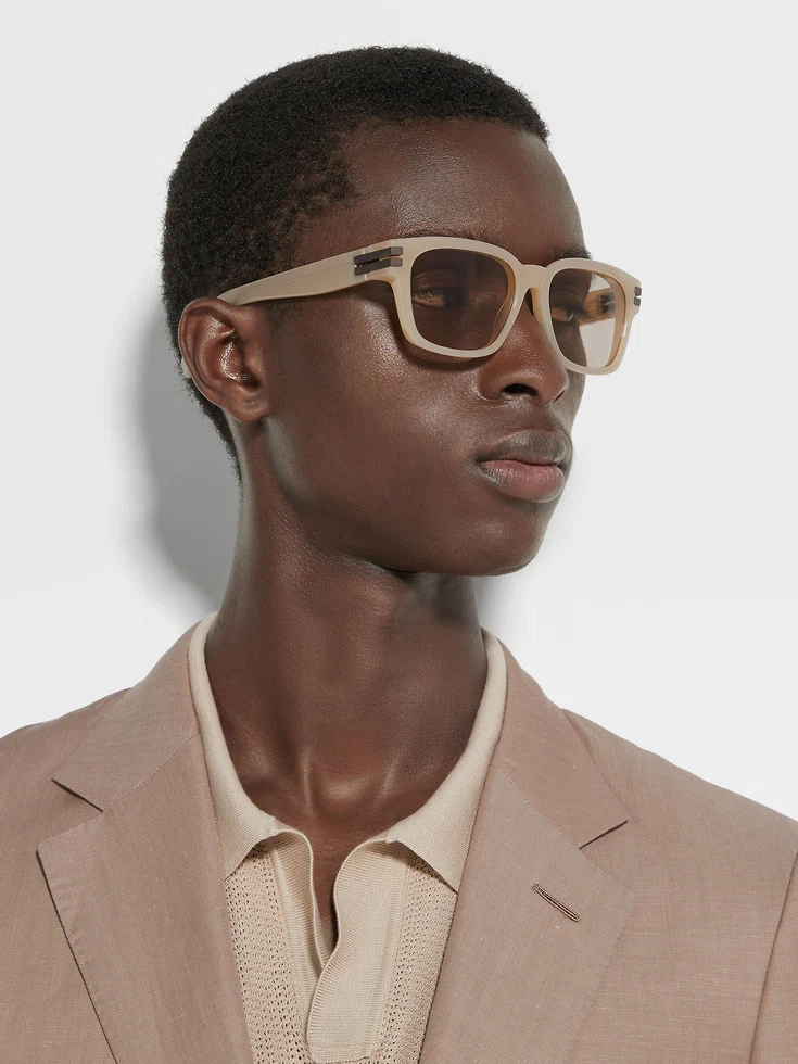 Beige Acetate Sunglasses Beige Acetate Sunglasses
