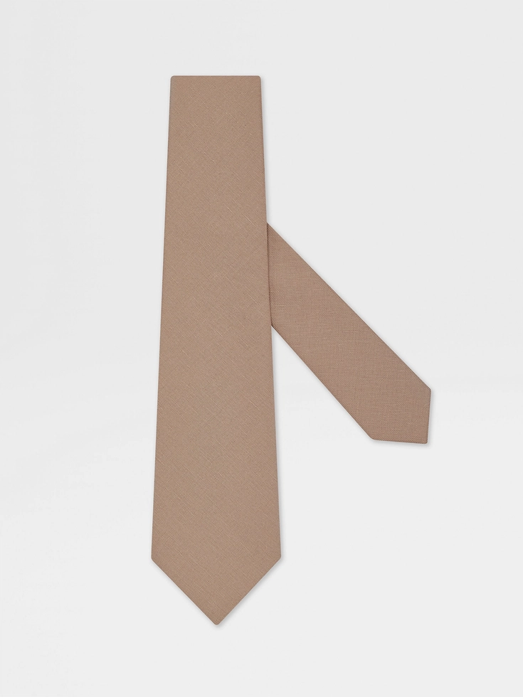 Beige Linen Tie