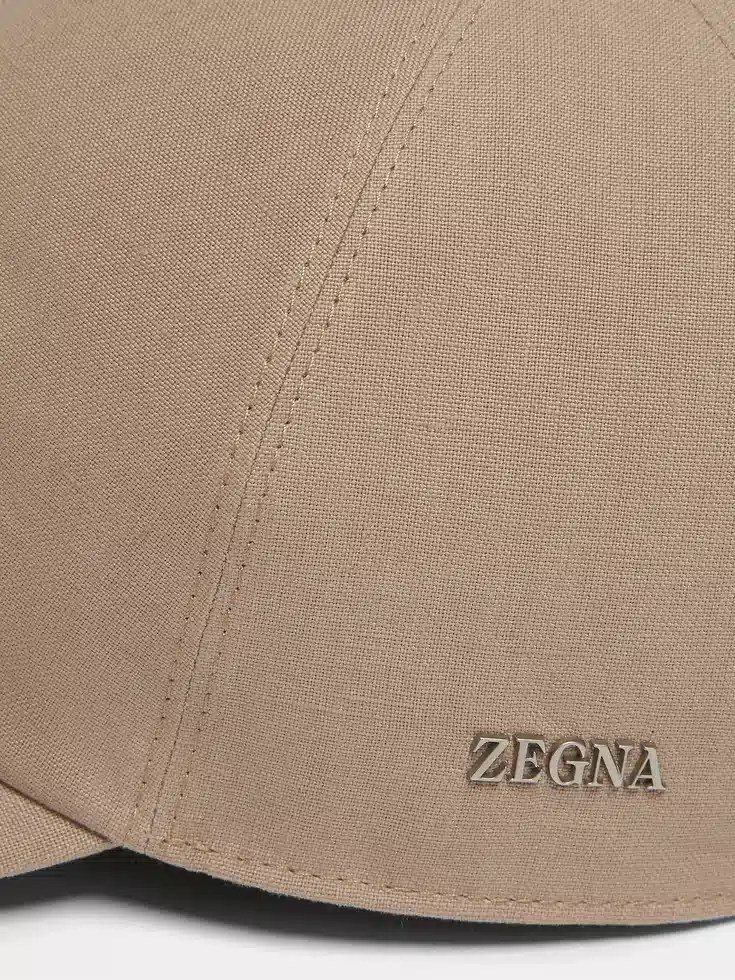 Beige Oasi Lino Baseball Cap