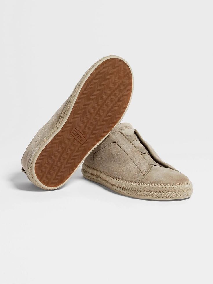 Beige Suede Triple Stitch™ Espadrilles Beige Suede Triple Stitch™ Espadrilles