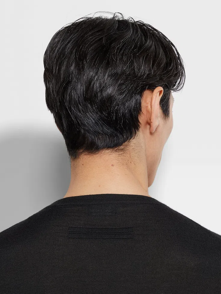 Black Cashseta Crewneck