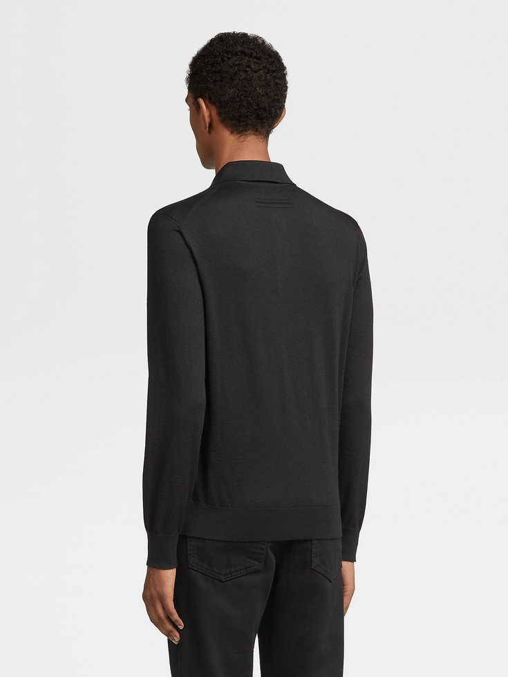 Black Cashseta Polo Shirt Black Cashseta Polo Shirt