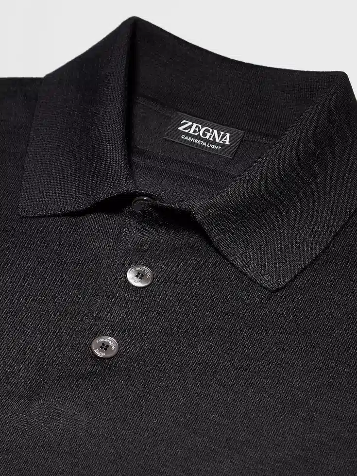 Black Cashseta Polo Shirt Black Cashseta Polo Shirt