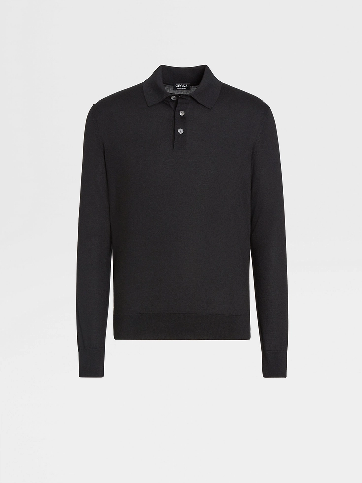 Black Cashseta Polo Shirt