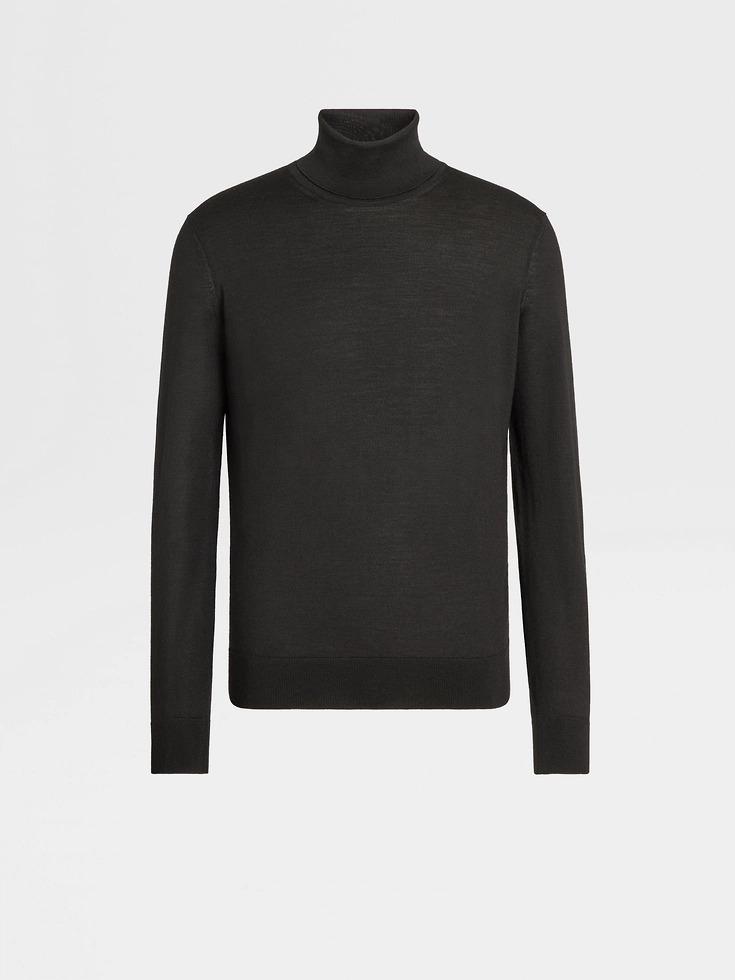 Black Cashseta Turtleneck