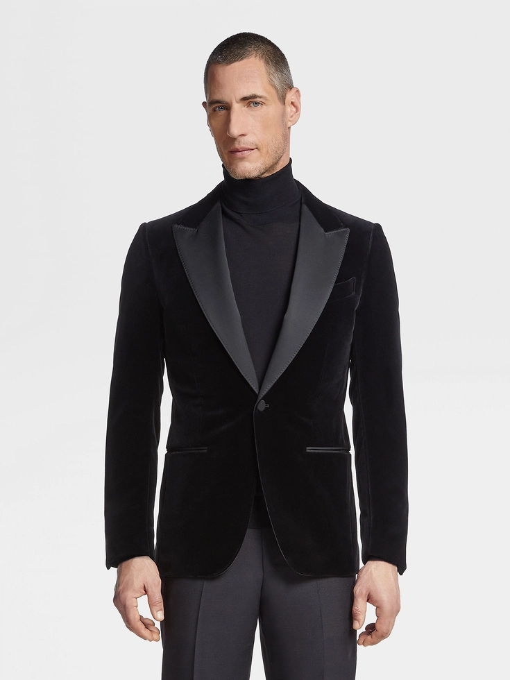 Black Cotton Evening Jacket Black Cotton Evening Jacket