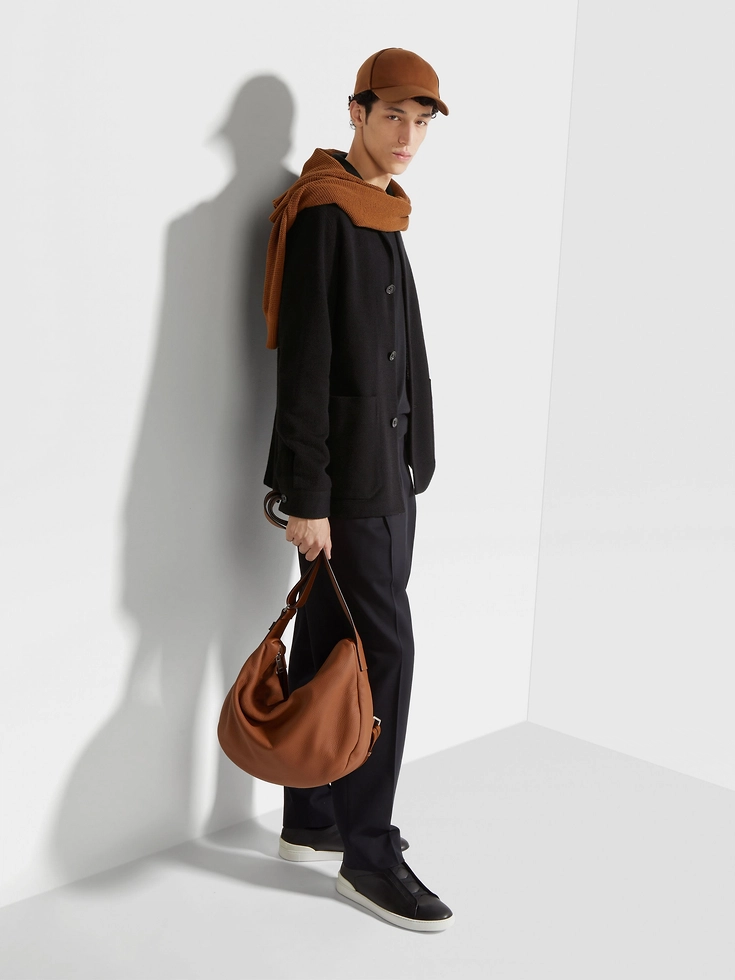 Black Cotton and Wool Pants Black Cotton and Wool Pants