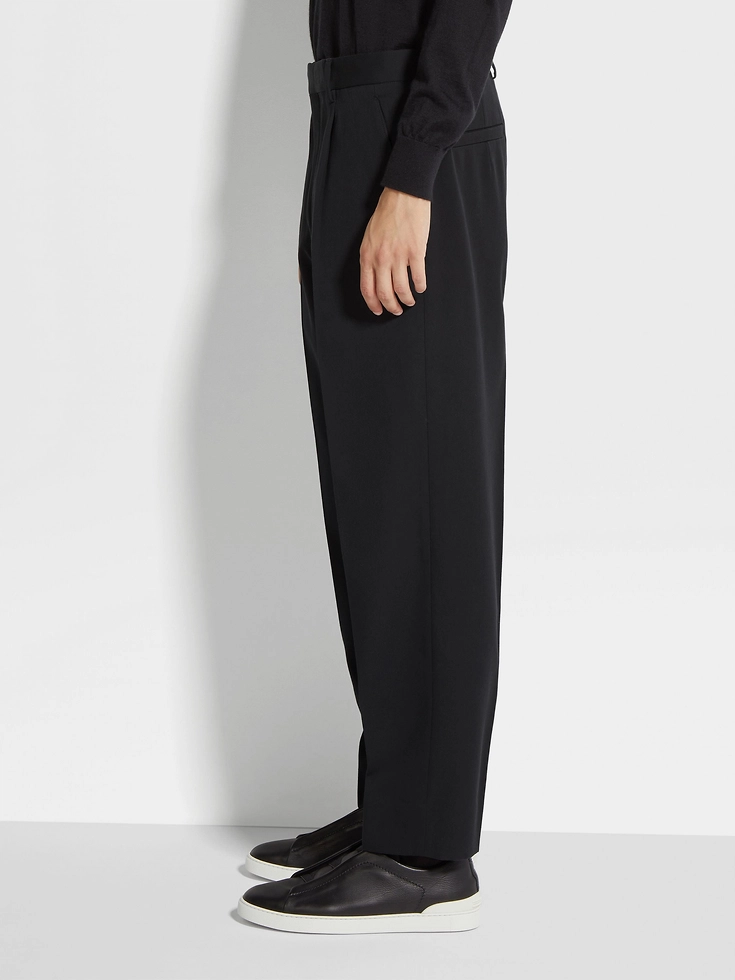 Black Cotton and Wool Pants Black Cotton and Wool Pants