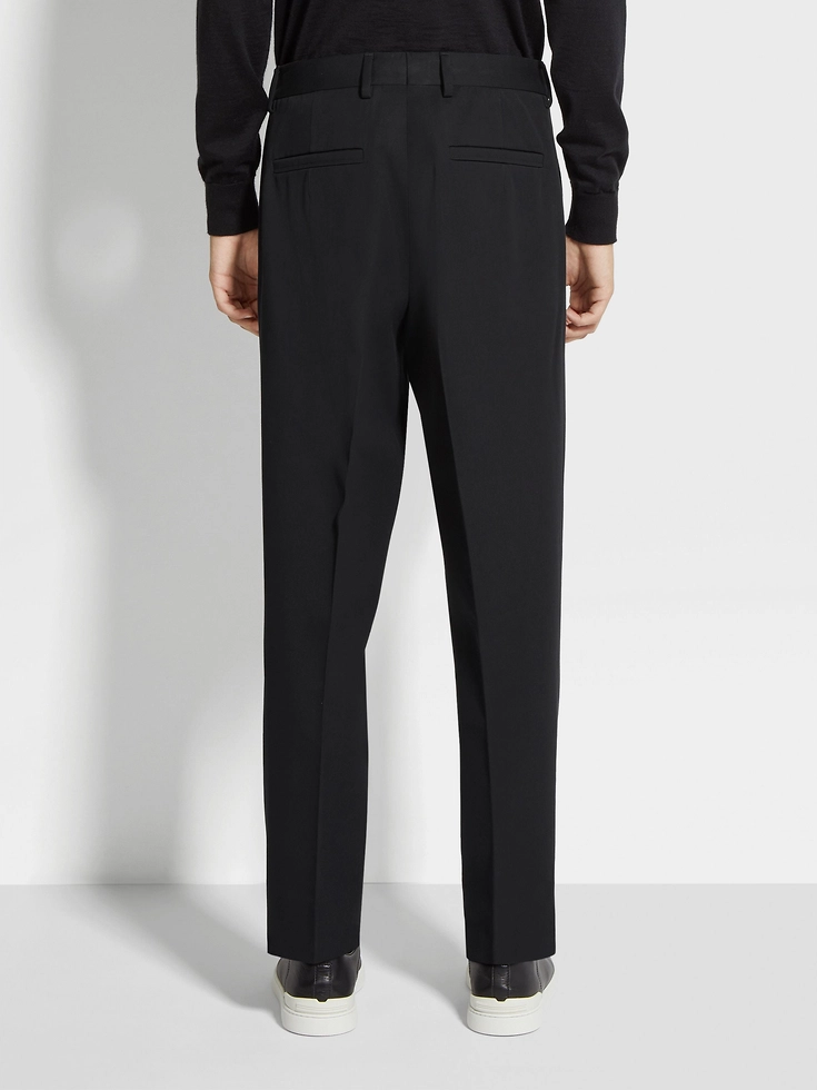 Black Cotton and Wool Pants Black Cotton and Wool Pants