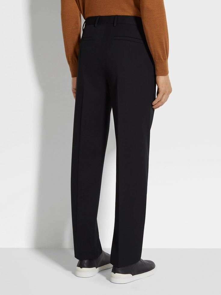 Black Cotton and Wool Pants Black Cotton and Wool Pants
