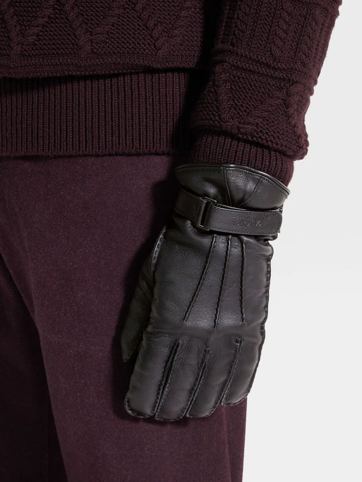 Black Deerskin Gloves Black Deerskin Gloves