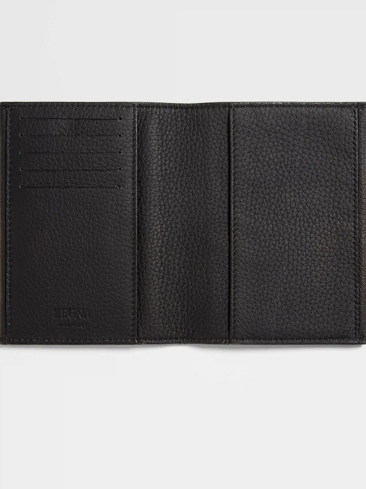 Black Deerskin Passport Case