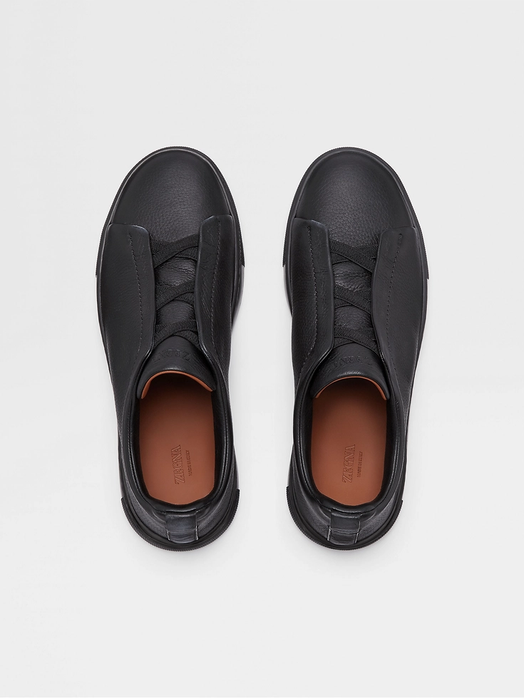 Black Deerskin Triple Stitch™ Sneakers Black Deerskin Triple Stitch™ Sneakers