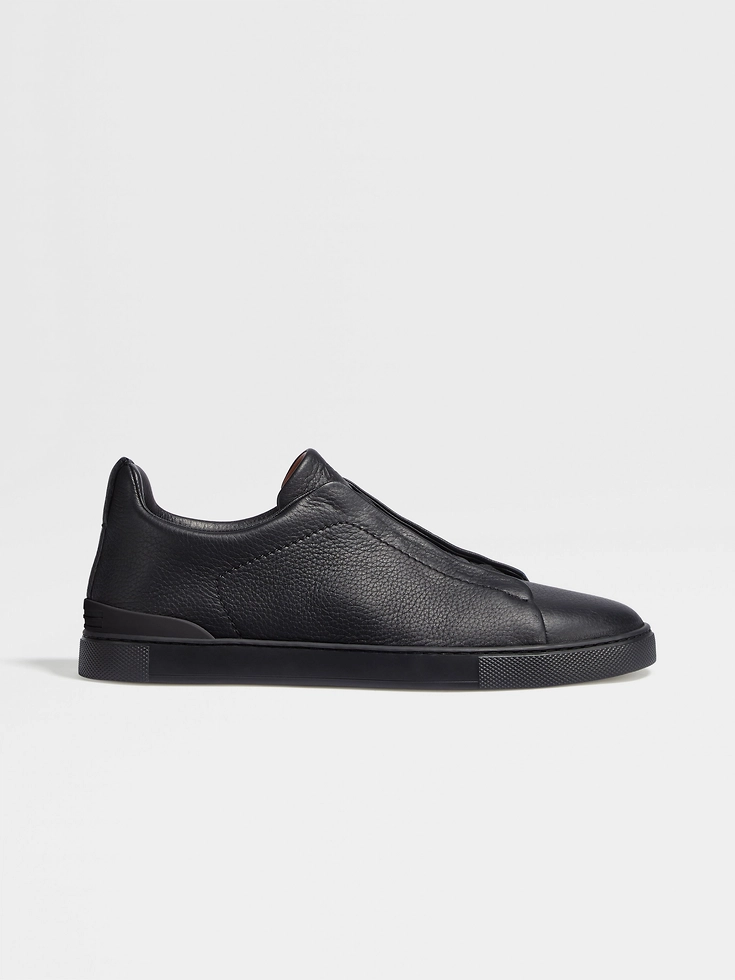 Black Deerskin Triple Stitch™ Sneakers Black Deerskin Triple Stitch™ Sneakers