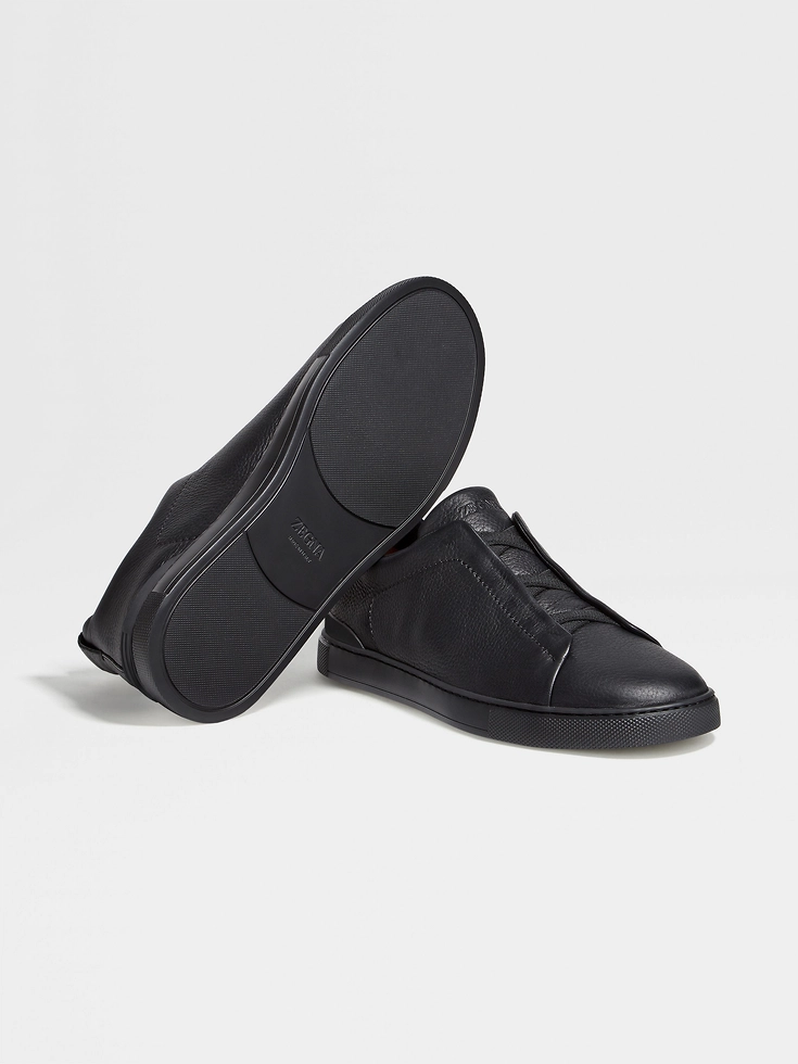 Black Deerskin Triple Stitch™ Sneakers Black Deerskin Triple Stitch™ Sneakers