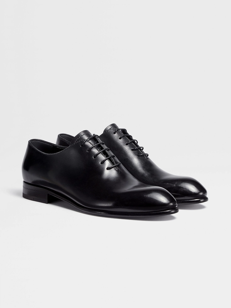 Black Hand-Buffed Leather Vienna Evening Wholecut Oxford Black Hand-Buffed Leather Vienna Evening Wholecut Oxford