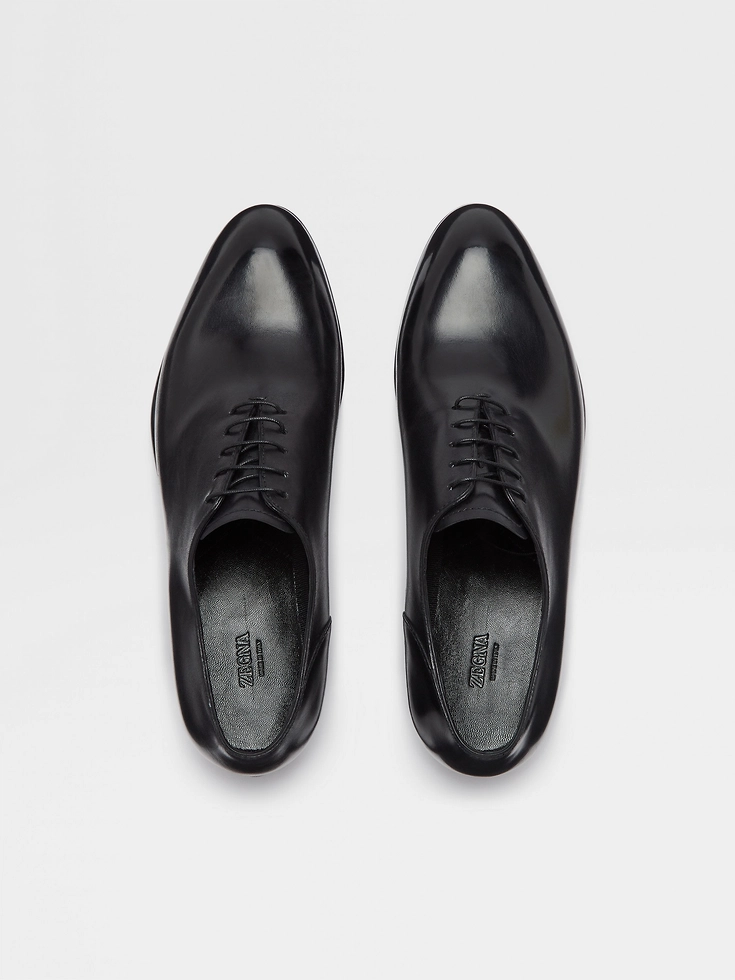 Black Hand-Buffed Leather Vienna Evening Wholecut Oxford Black Hand-Buffed Leather Vienna Evening Wholecut Oxford