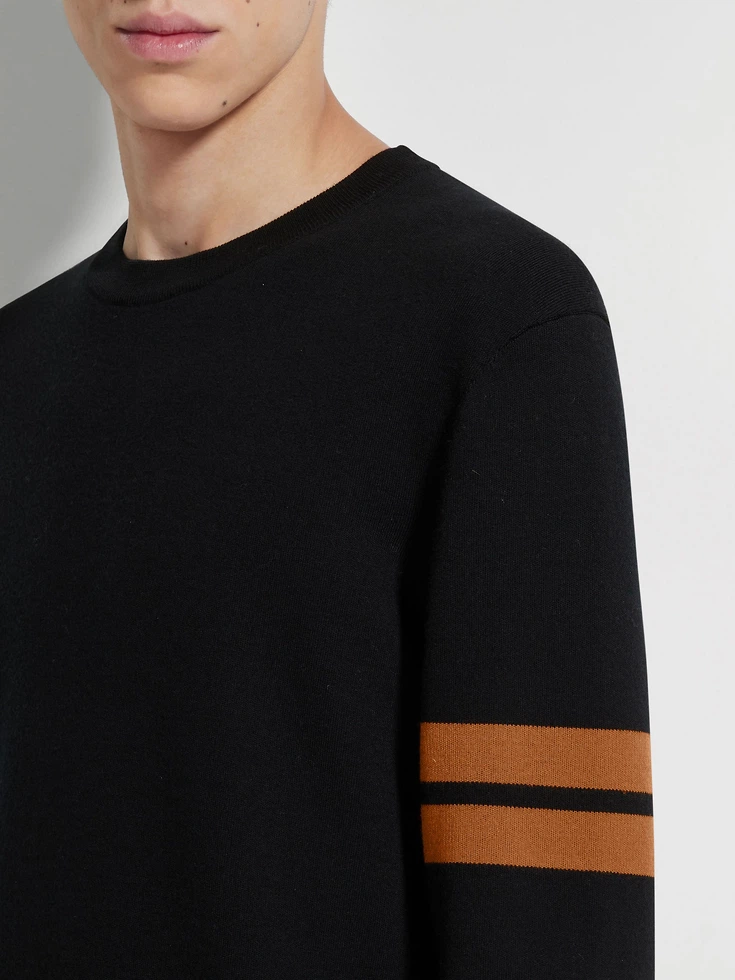 Black High Performance™ Wool Crewneck