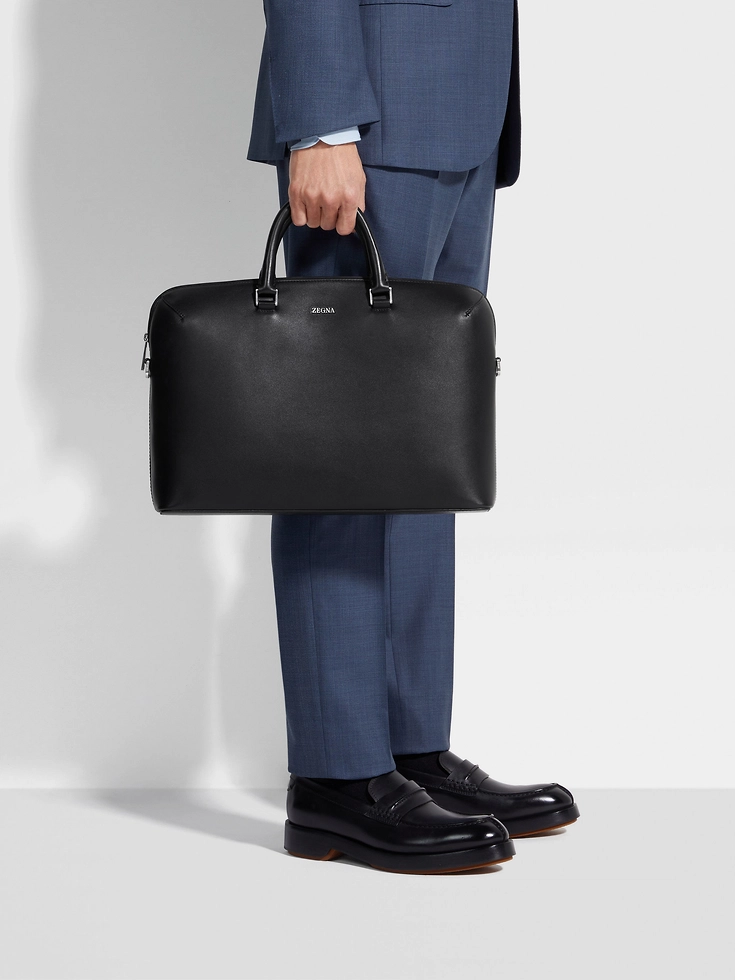 Black Leather Business Bag