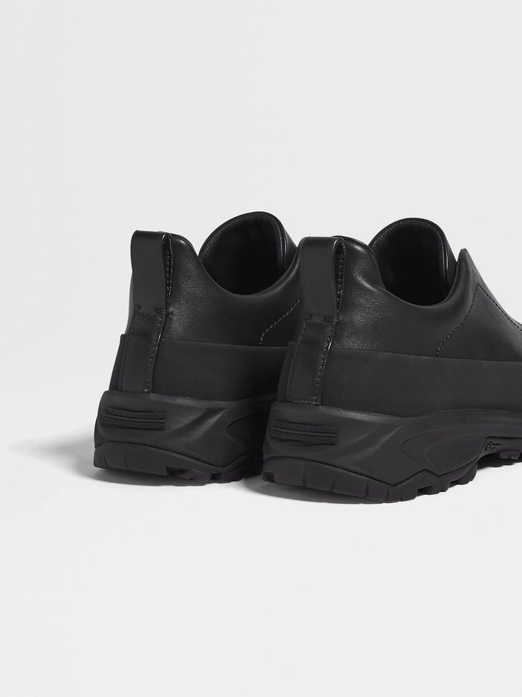 Black Leather Triple Stitch™ Monte Sneakers