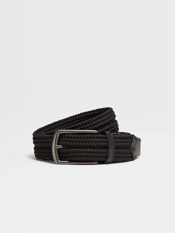 Black Rayon Belt