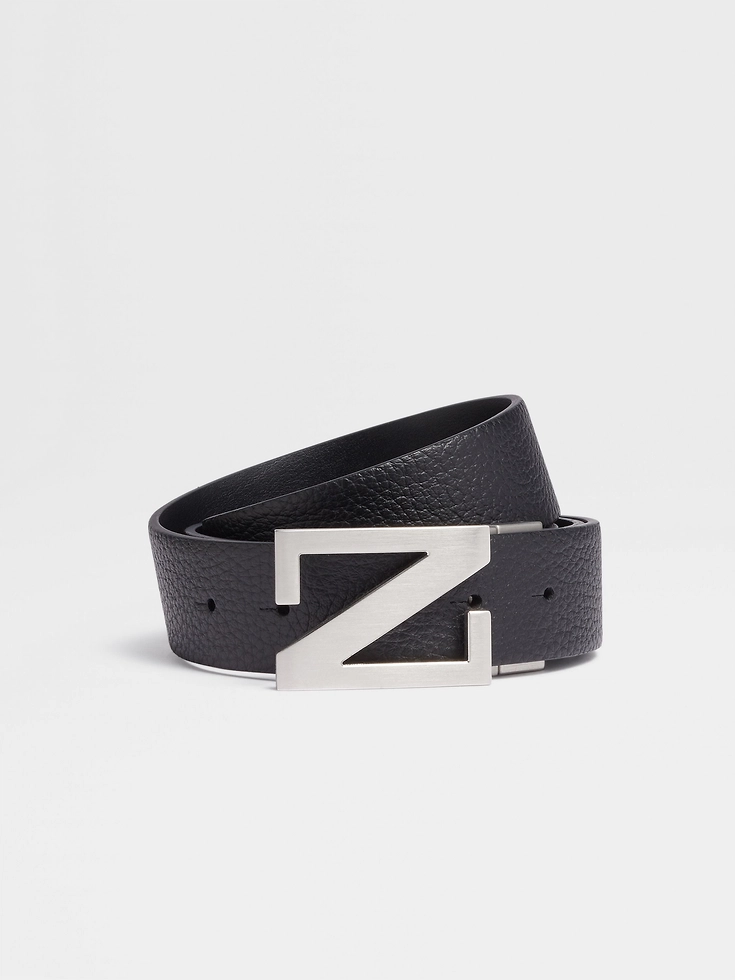 Black Reversible Leather Belt