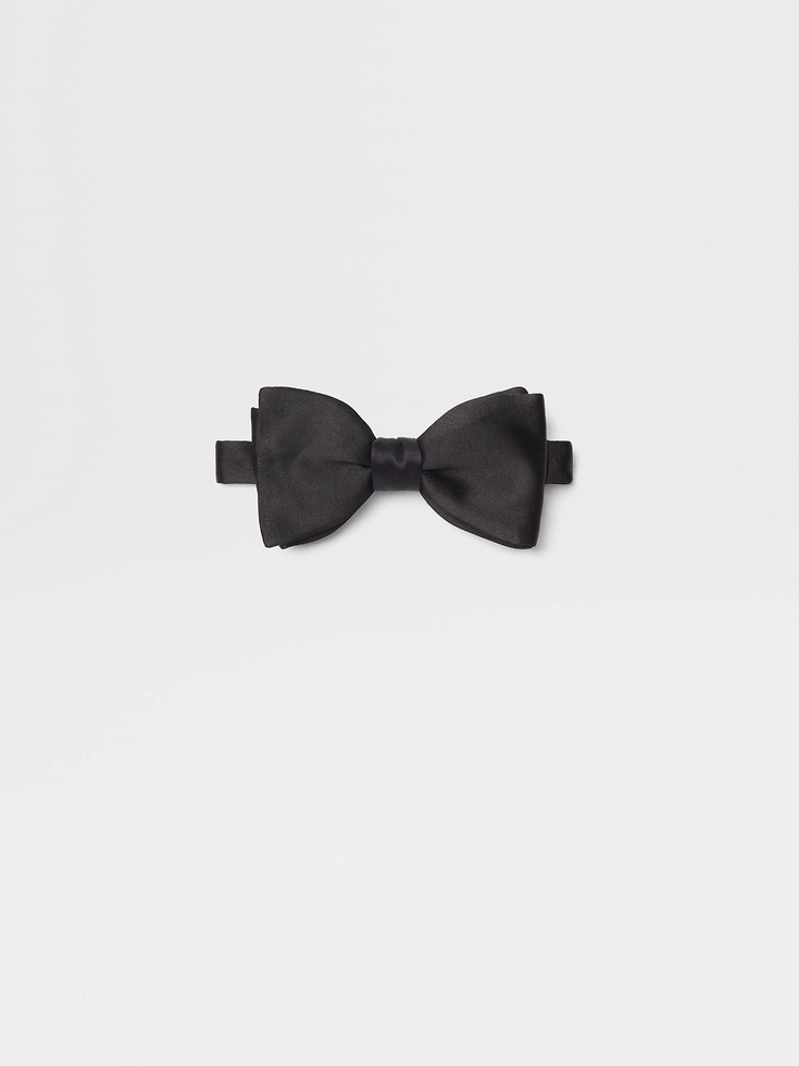 Black Silk Bowtie