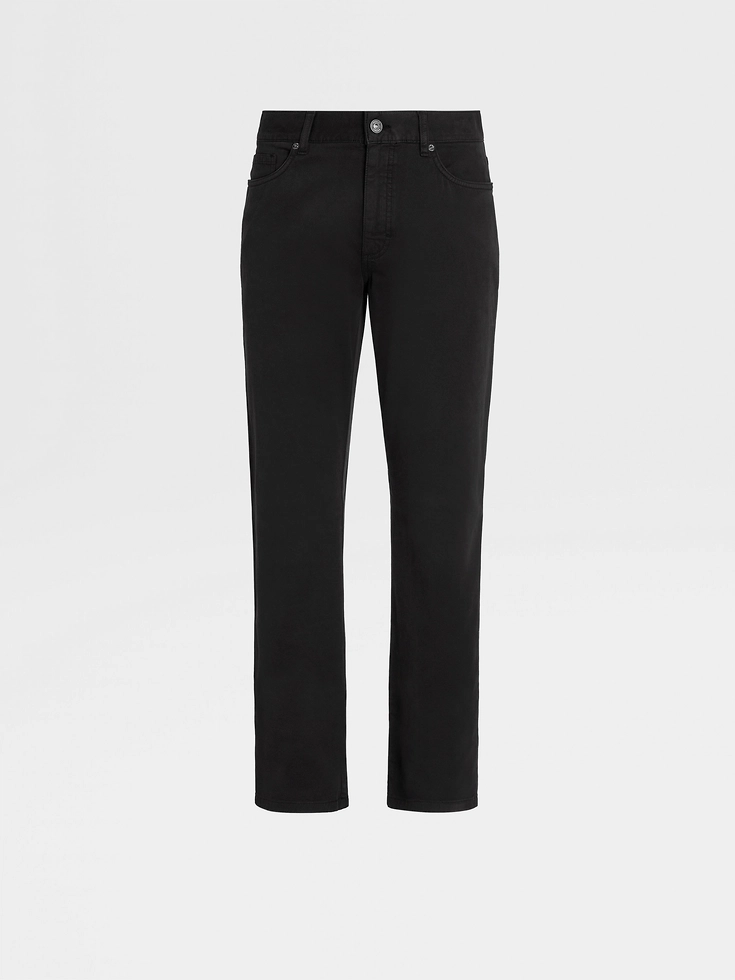 Black Stretch Cotton Roccia Jeans
