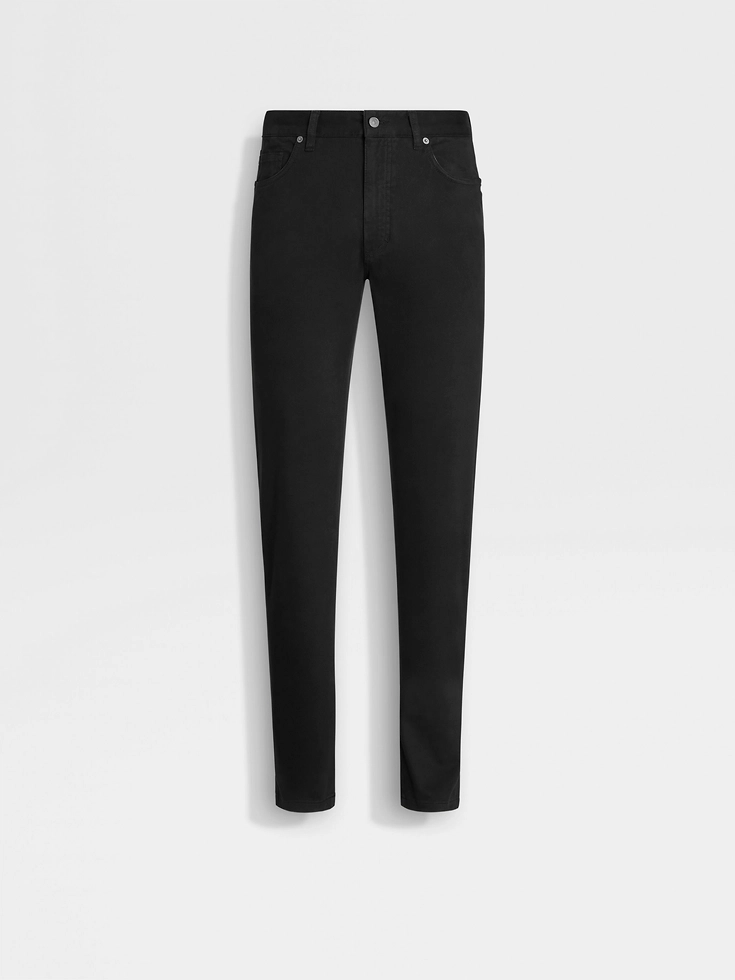 Black Stretch Cotton Roccia Jeans