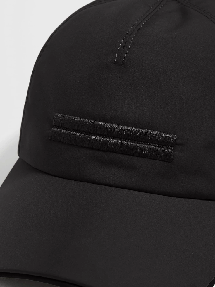 Black Technical Fabric Baseball Cap