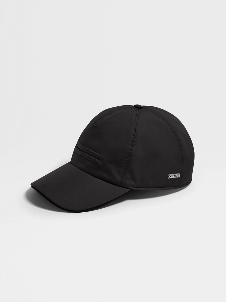 Black Technical Fabric Baseball Cap