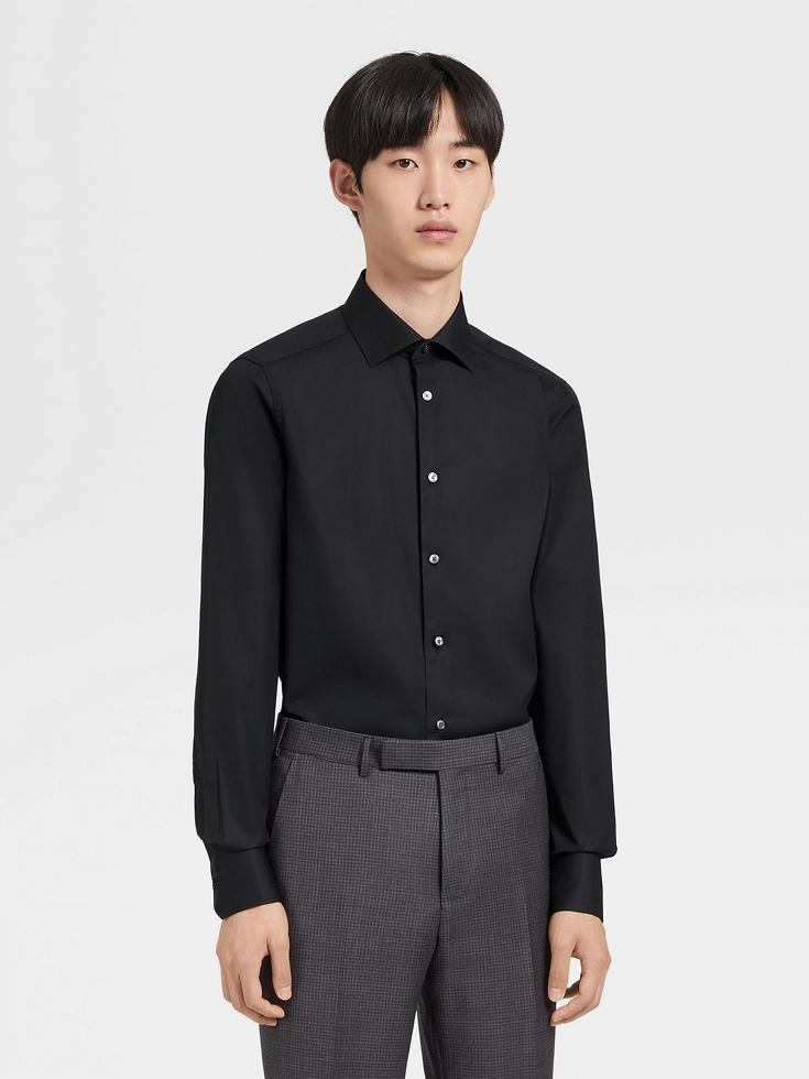 Black Trofeo™ Comfort Cotton Shirt