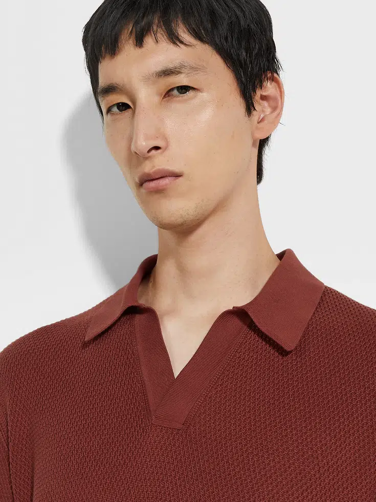 Brick Red Premium Cotton Polo Shirt