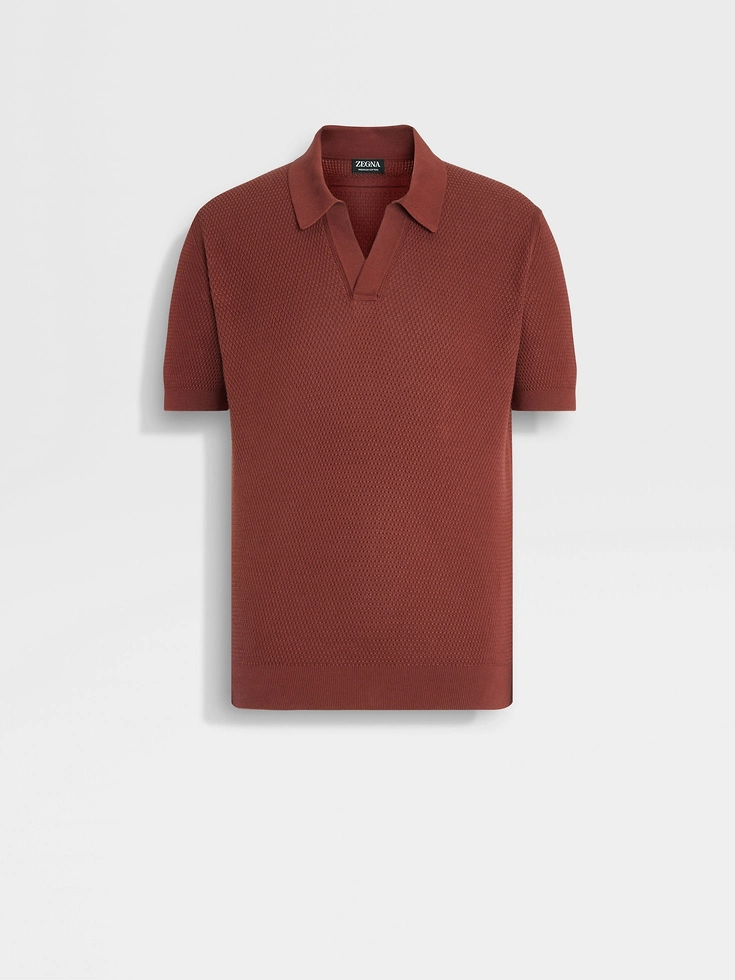 Brick Red Premium Cotton Polo Shirt