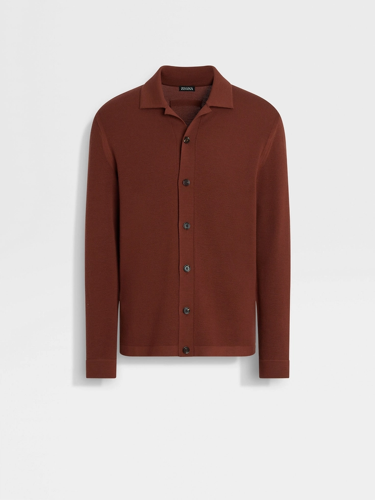 Brick Red Wool Shirt