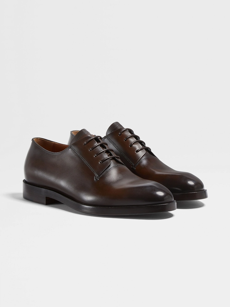 Brown Leather Torino Derby Shoes Brown Leather Torino Derby Shoes