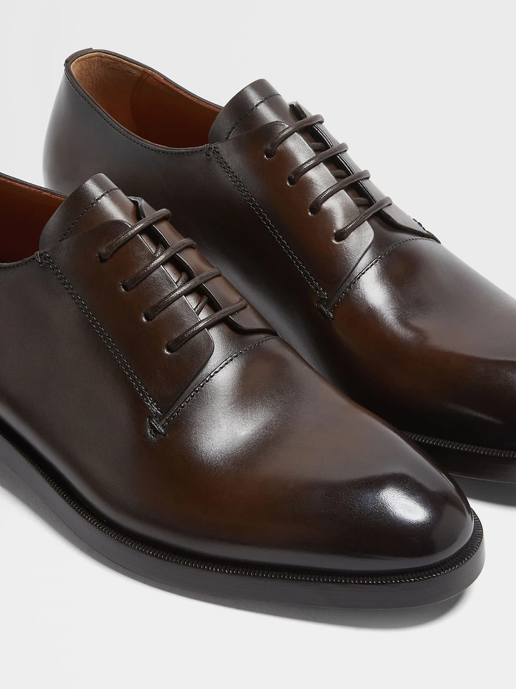 Brown Leather Torino Derby Shoes Brown Leather Torino Derby Shoes