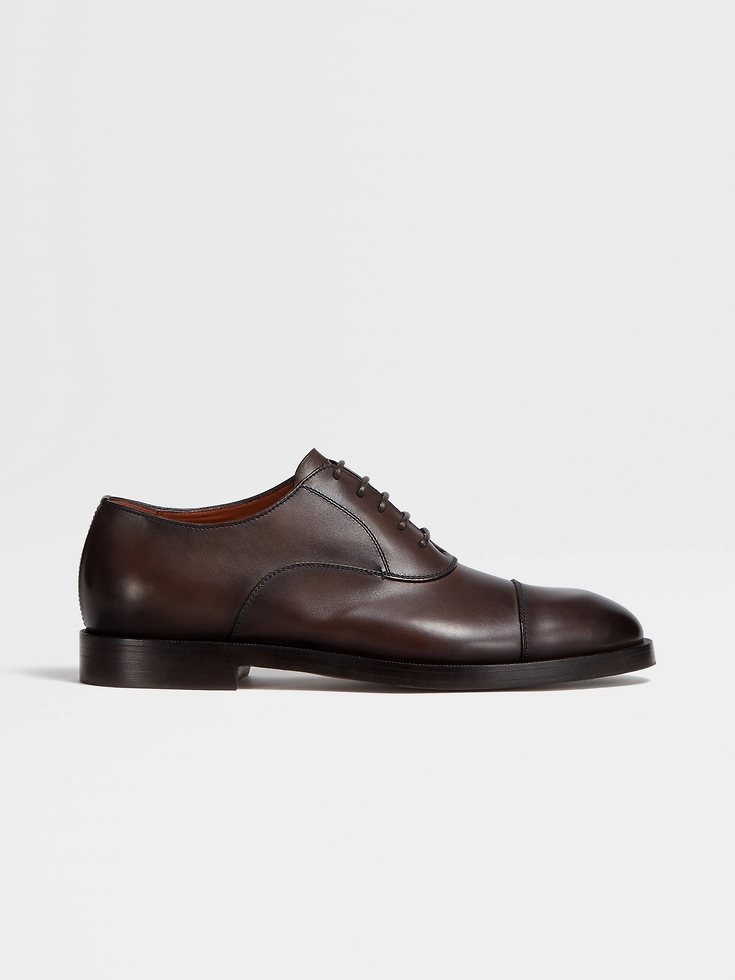 Brown Leather Torino Oxford Shoes