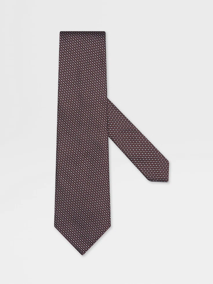 Burgundy Silk Tie