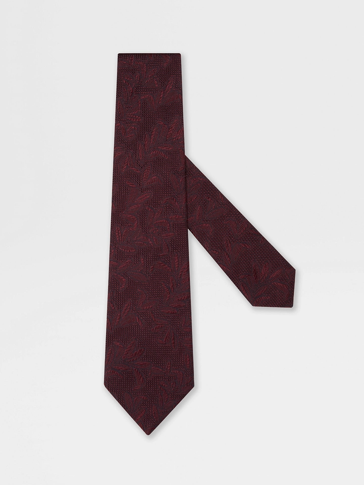 Burgundy Silk Tie