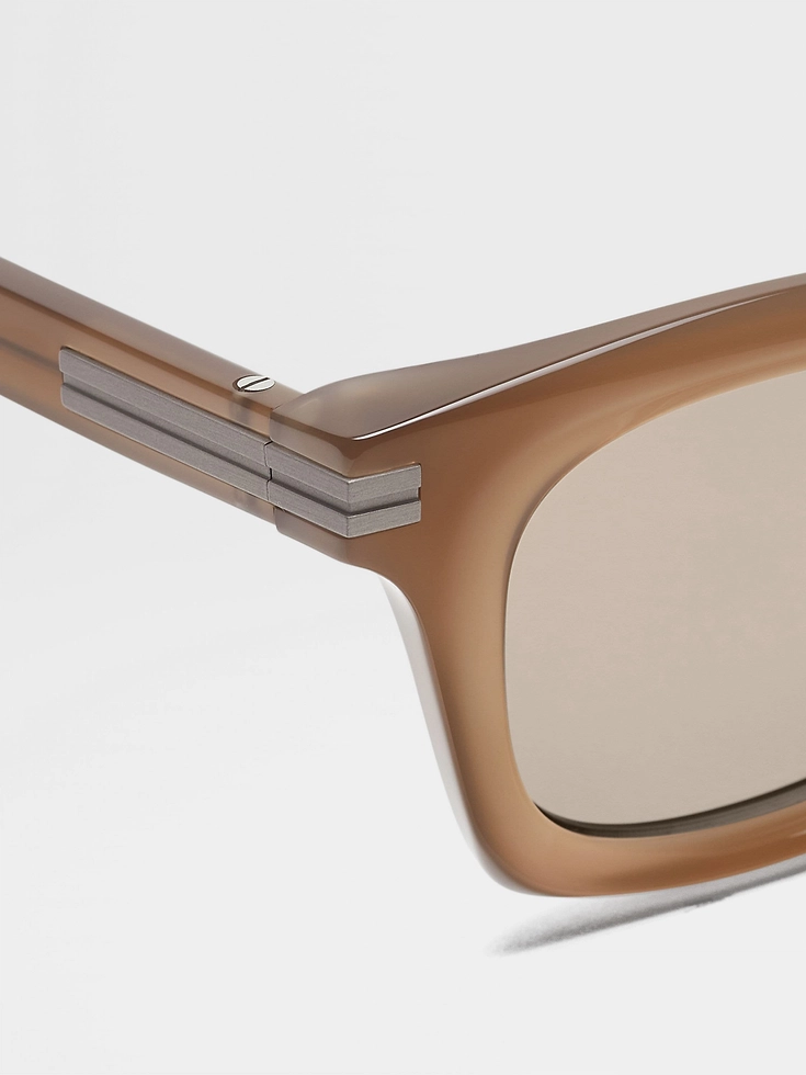 Dark Beige Acetate Sunglasses