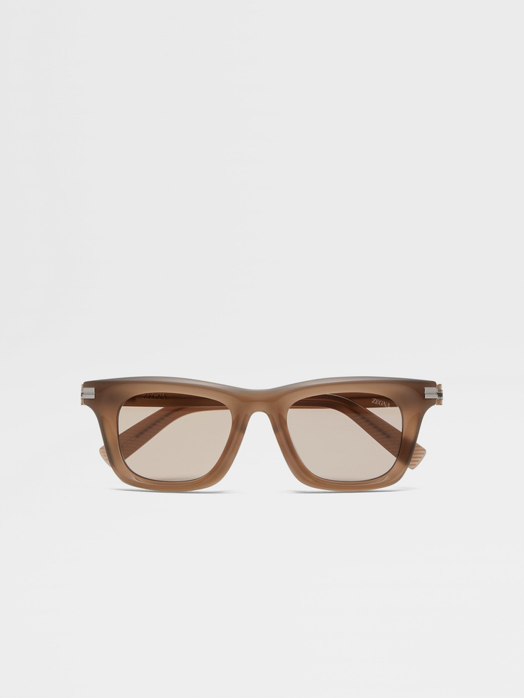 Dark Beige Acetate Sunglasses