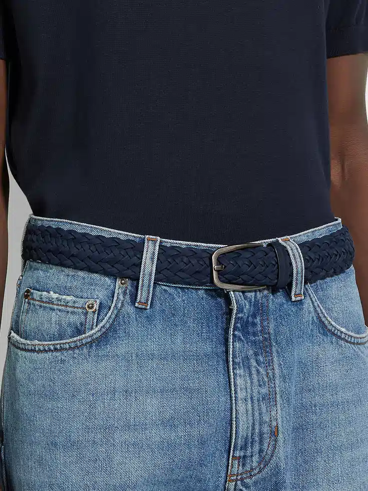 Dark Blue Leather Belt Dark Blue Leather Belt