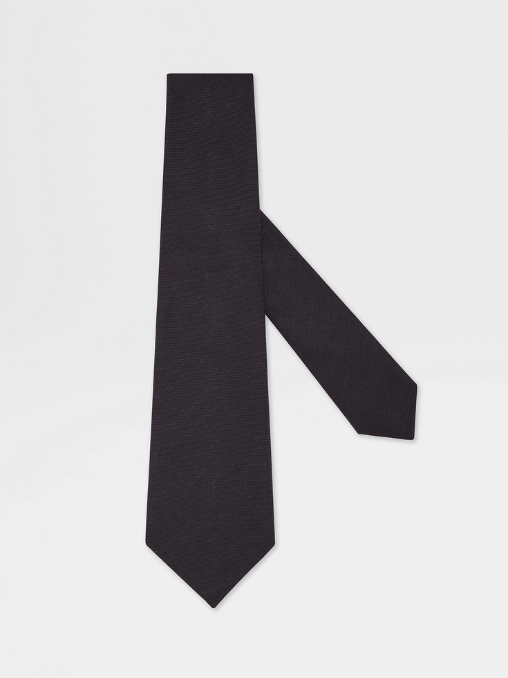 Dark Blue Linen Tie