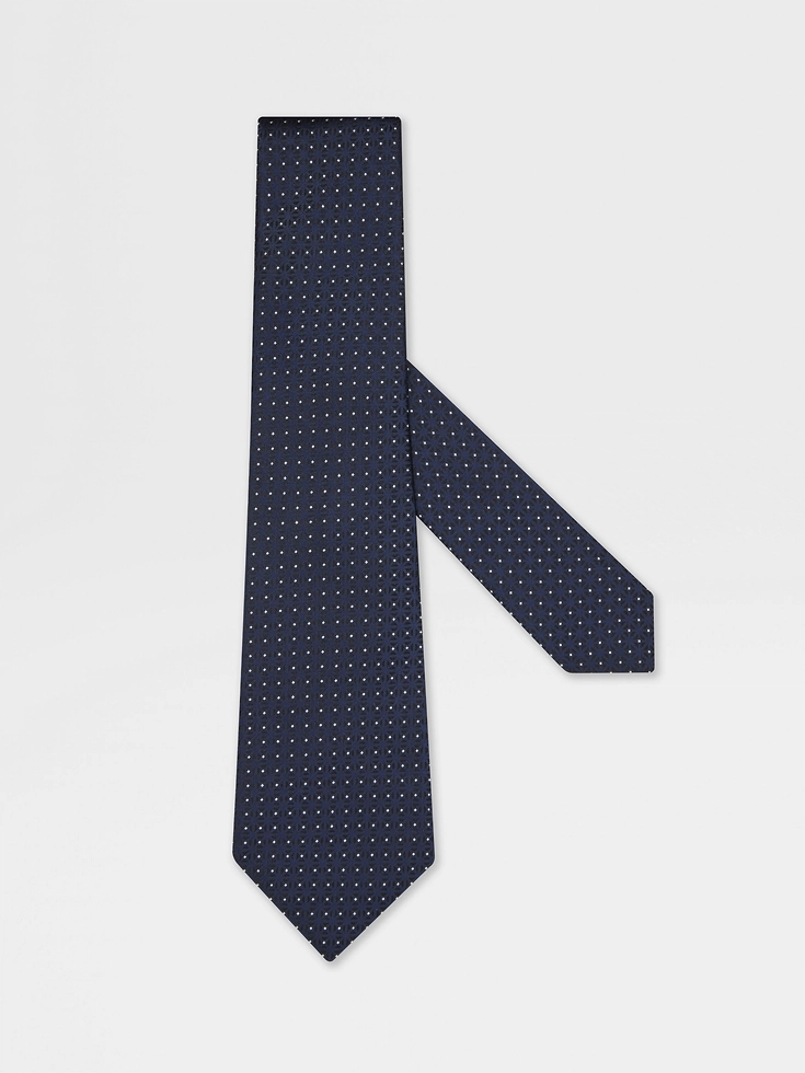 Dark Blue Silk Tie