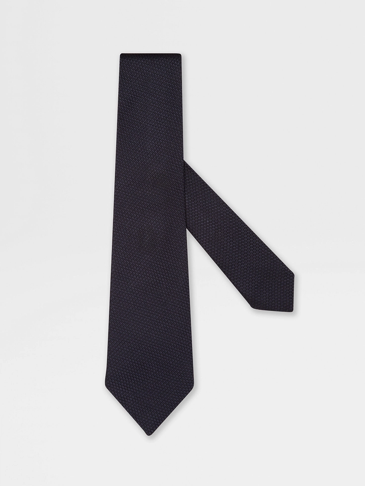 Dark Blue Silk Tie