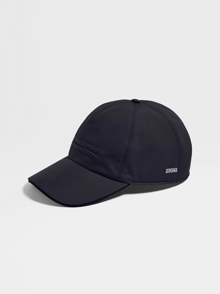 Dark Blue Technical Fabric Baseball Cap