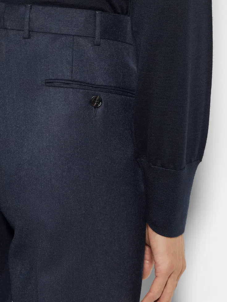 Dark Blue Wool Pants