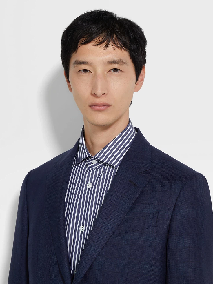 Dark Blue and Teal Blue 15milmil15 Wool Jacket Dark Blue and Teal Blue 15milmil15 Wool Jacket