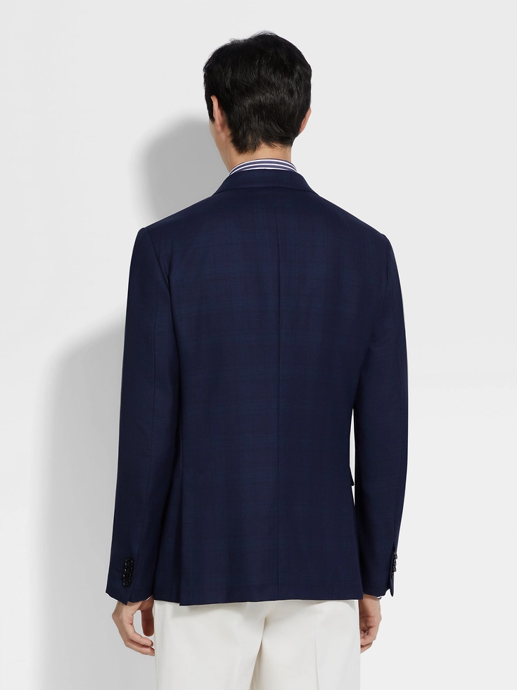 Dark Blue and Teal Blue 15milmil15 Wool Jacket Dark Blue and Teal Blue 15milmil15 Wool Jacket